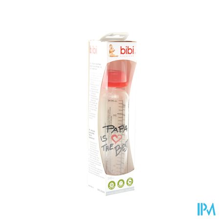 Bibi Zuigfles Glas Mama Papa 250ml Verv. 1071075