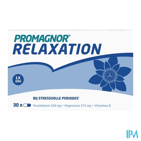 Promagnor Relaxation: Magnésium 350mg & Passiflore 200mg & Vitamine B 4mg (30 caps) 1