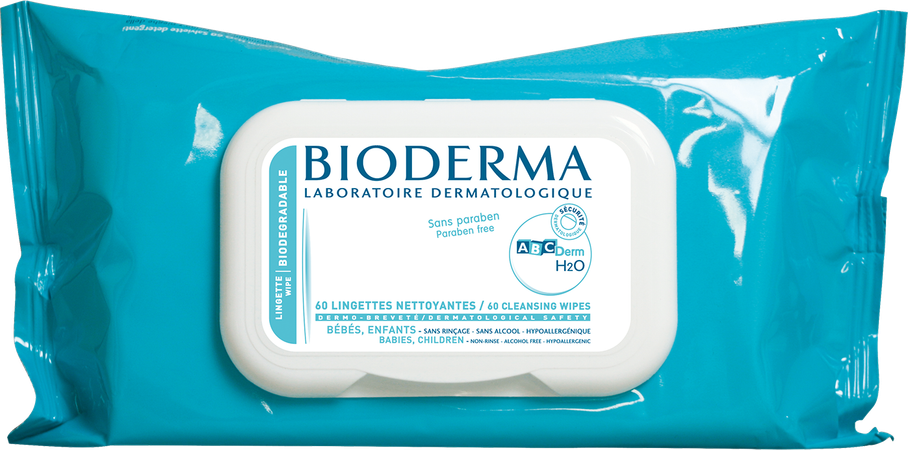 Bioderma Abcderm H2o Reinig.doekjes Z/parab. 60 2