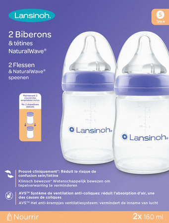 Lansinoh Zuigfles Natural Wave 2x160ml 2