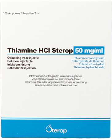 Thiamine HCl Sterop 50 mg/ml inj. opl. i.m./i.v. amp. 100 x 2 ml 1
