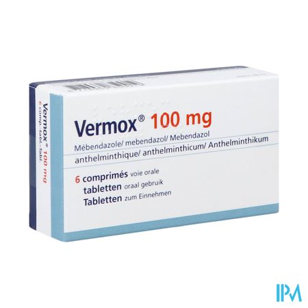 Vermox Orifarm 100mg Comp 6 Pip