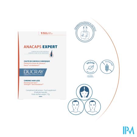 Ducray Anacaps Expert Progres. Haarutival Caps 90 12