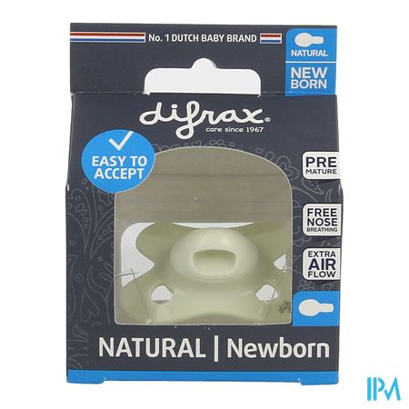 Difrax Sucette Natural Newborn Uni/pure Cr/popcorn 1