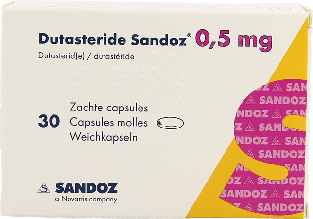 Dutasterid Sandoz 0,5mg Zachte Caps 30 X 0,5mg 3