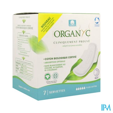 Organyc Serviettes Extra Nuit Bio Coton 7