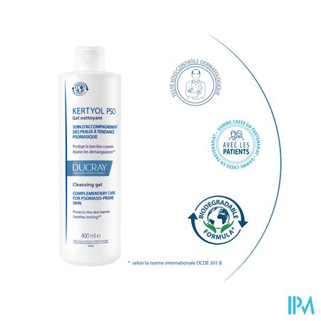 Ducray Kertyol Pso Gel Nettoyant 400ml 11