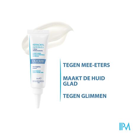 Ducray Keracnyl Glycolic+ Cr Tegen Zw.puntjes 30ml 10
