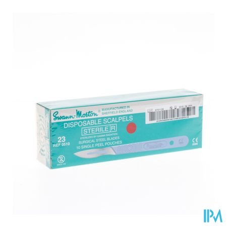 Scalpel S.m Disposable Steriel Nr23 10