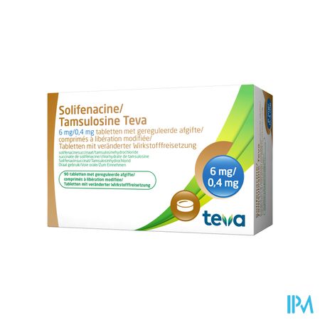 Solifenacine Tamsulosine Teva 6/04,mg Lib.m.comp90