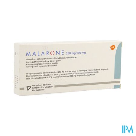 Malarone Tabl 12 X 250mg/100mg