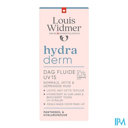 Widmer Hydraderm Dag Fluide Uv 15 Zonder Parfum 50ml 1