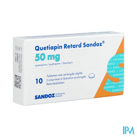 Quetiapin Retard Sandoz 50mg Verl.afg. Comp 10