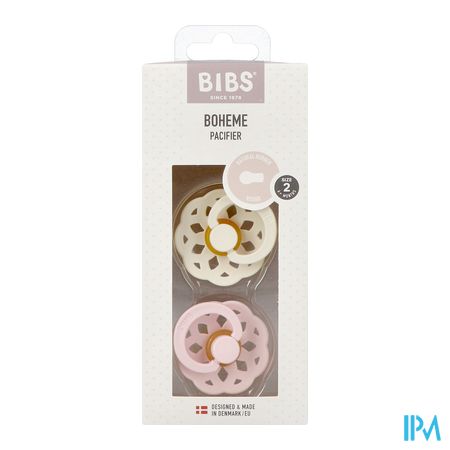 Bibs 2 Fopspeen Boheme Duo Ivory&blossom 2