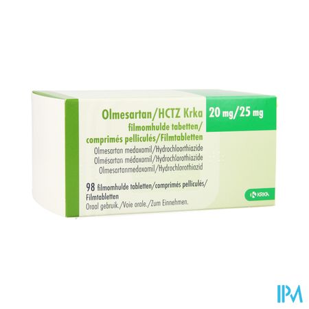 Olmesartan Hctz Krka 20/25,0mg Filmomh Tabl 98