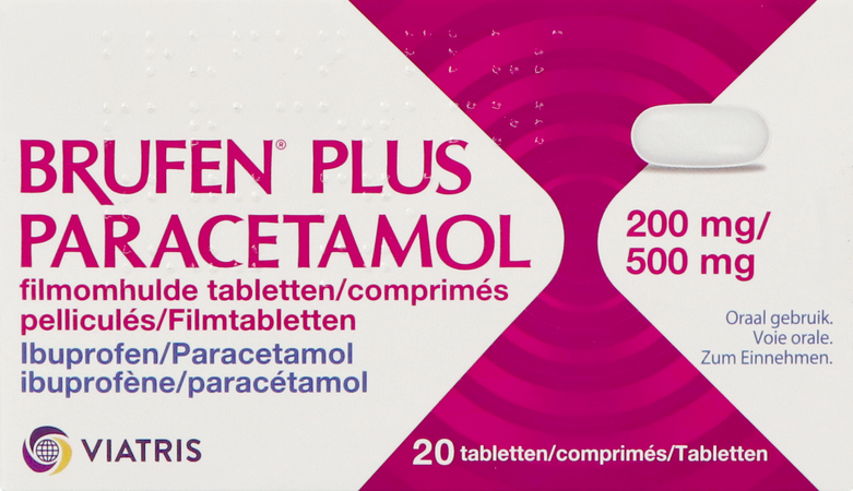 Brufen Plus Paracetamol 200mg/500mg Comp Pell 20 1