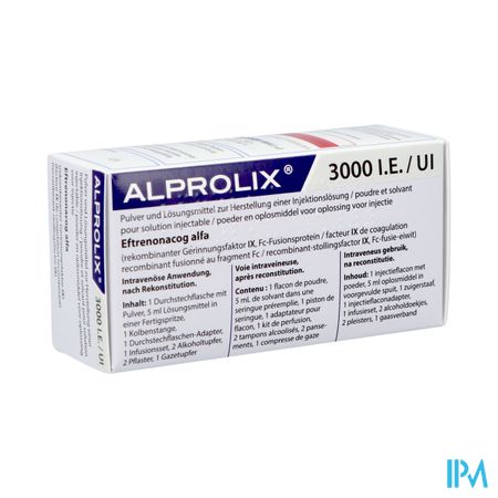 Alprolix 3000ie Pdr+solv Opl Inj 1 Fl + Ser Pr.5ml