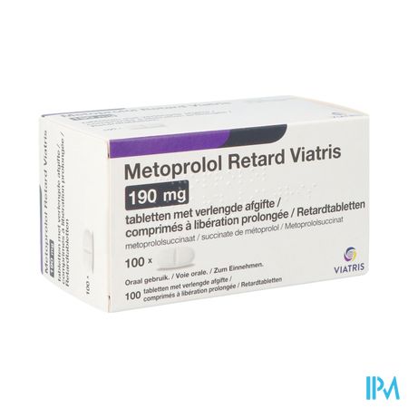 Metoprolol Viatris 190mg Tabl Retard 100