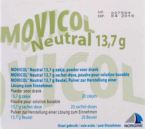 Movicol Impexeco Neutral Pdr Sach 20x13,7g Pip 1