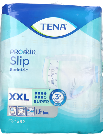Tena Proskin Slip Bariatric Xxl 32 3