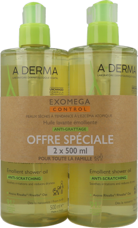 Aderma Exomega Control Olie 2x500ml Promo -50% 4