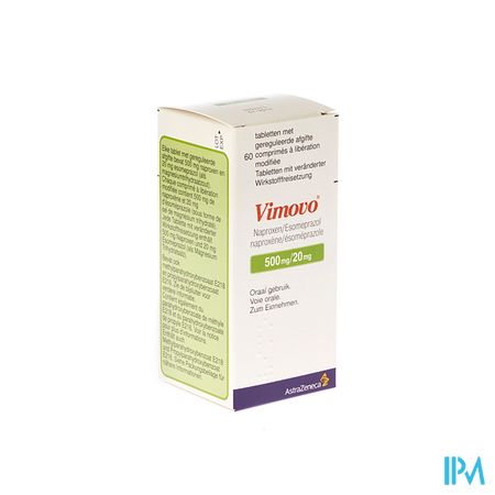 Vimovo 500mg/20mg Tabl Met Gereguleerde Afl 60