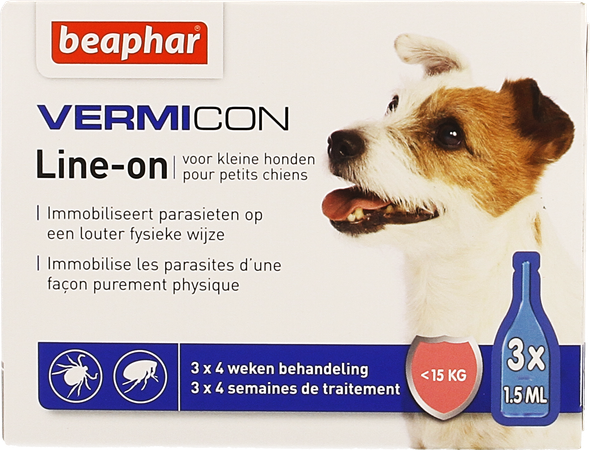 Beaphar Vermicon Line-on Petit Chien 3x1,5ml 1