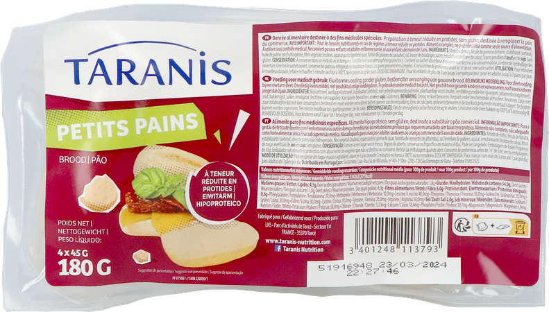 Taranis Kleine Broodjes 4x45g 2