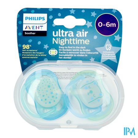 Philips Avent Fopspeen +0m Air Night Boy 2