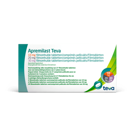 Apremilast Teva 10mg/20mg/30mg Comp Pell 27