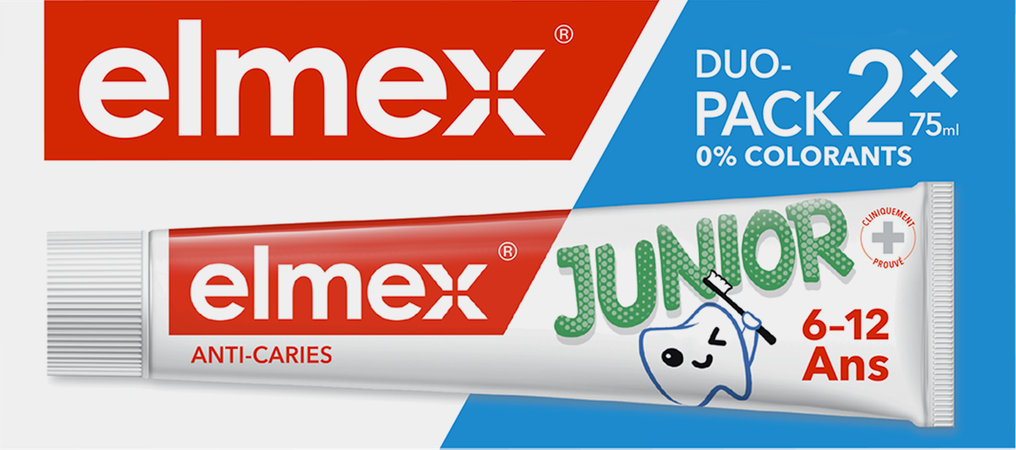 Elmex A/caries Junior Tandpasta 6-12j Tube 2x75ml 4
