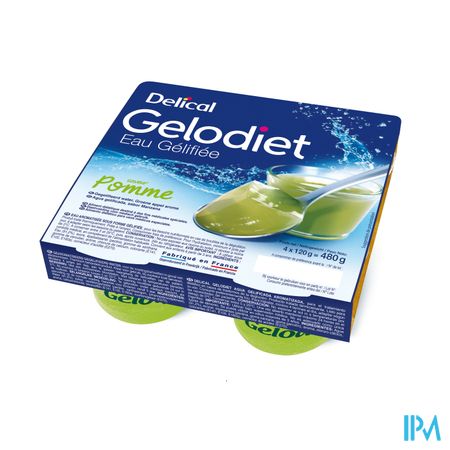 Gelodiet Gelwater Gesuikerd Groene Appel 4x120g