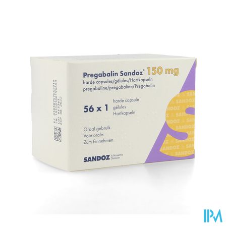 Pregabaline Sandoz 150mg Harde Caps 56