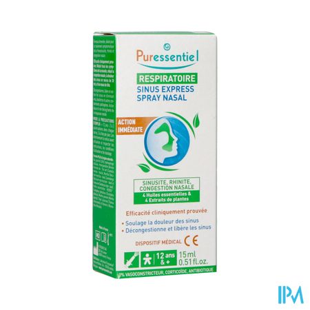 Puressentiel Respi Sinus Expres.spray Nas.bio 15ml