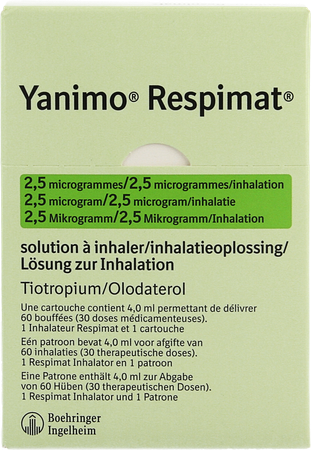 Yanimo Respimat 2,5mcg/2,5mcg/inhal. Patroon 1 1