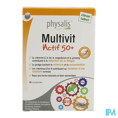 Physalis Multivit Actif 50+ Comp 30 2