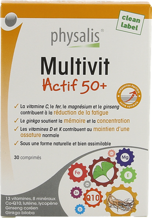 Physalis Multivit Actif 50+ Comp 30 2