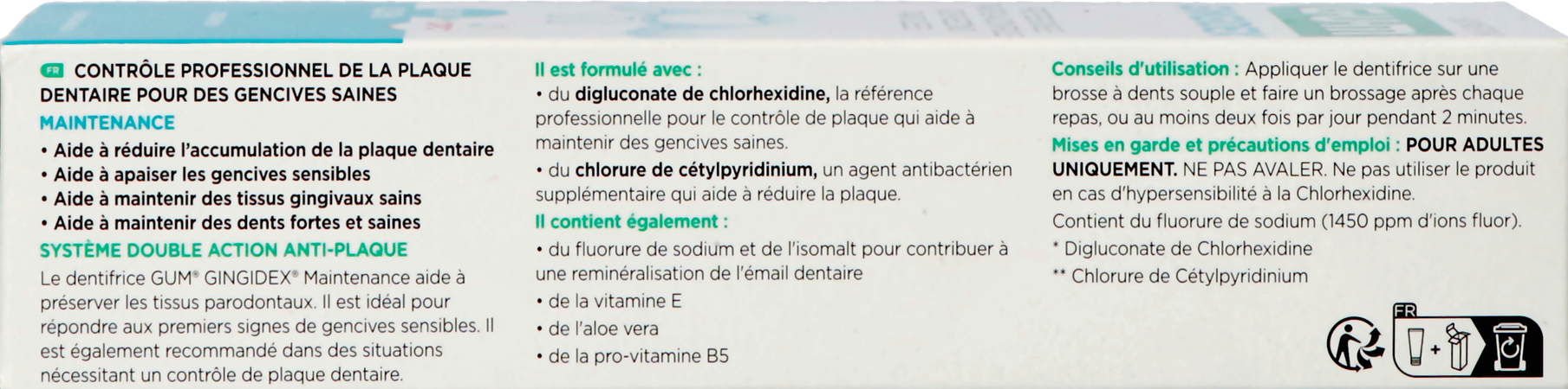 Gum Tandpasta Gingidex 0,06% Chloorhexidin.75ml Nf 7
