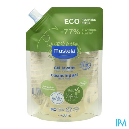 Mustela Fam Bio Wasgel Eco Refill 400ml 2
