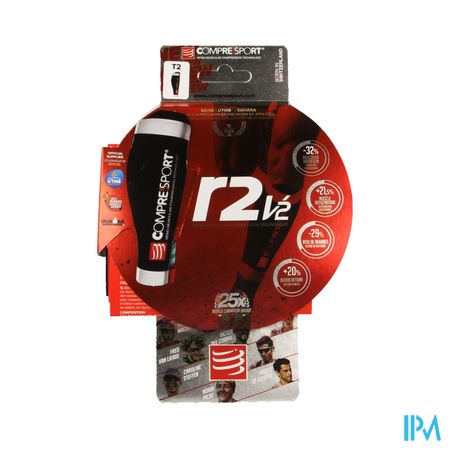 Compressport Calf R2v2 Black T2
