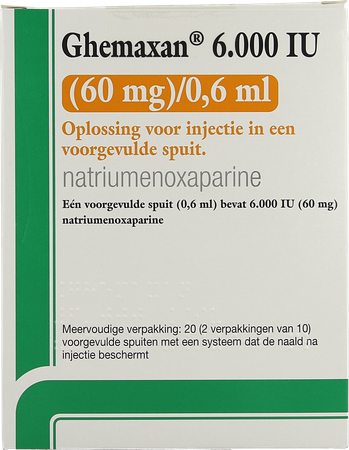 Ghemaxan 6.000ie 60mg/0,6ml Voorg.sp. 20+nldbesc 1