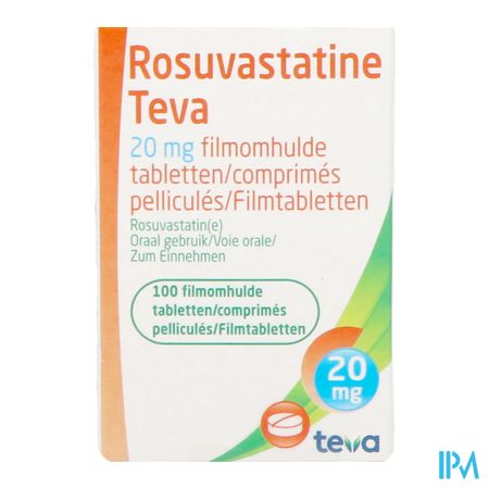 Rosuvastatine Teva 20mg Comp Pell 100 Flacon 2
