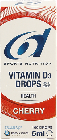 6d Sixd Vitamin D3 Drops Cherry 5ml 1