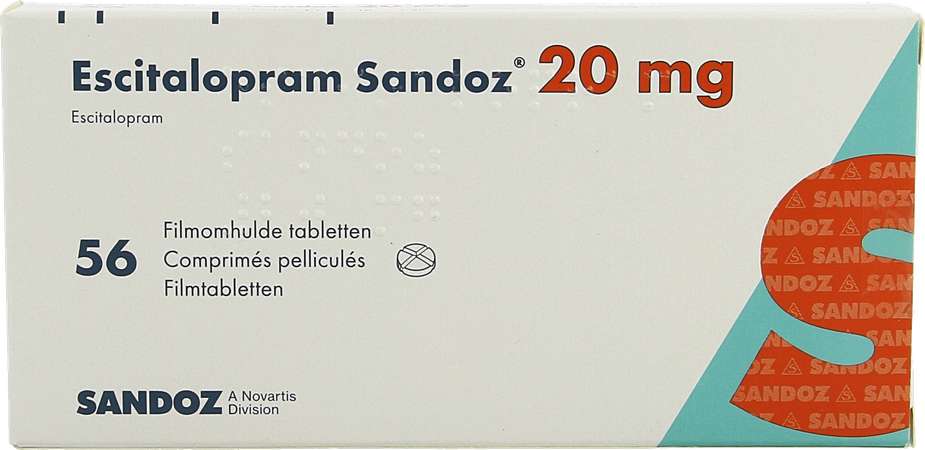 Escitalopram Sandoz 20mg Filmomh Tabl 56 X 20mg 2