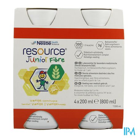 Resource Junior Fibre Vanille 4x200ml 3