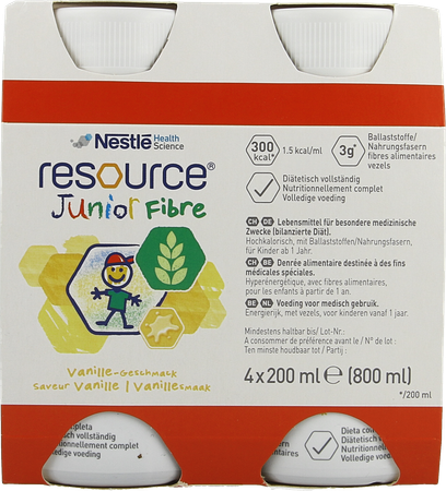 Resource Junior Fibre Vanille 4x200ml 3