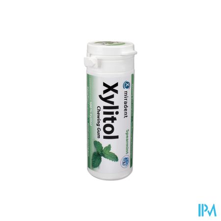 Miradent Chewing Gum Xylitol Menthe Verte S/sucr30