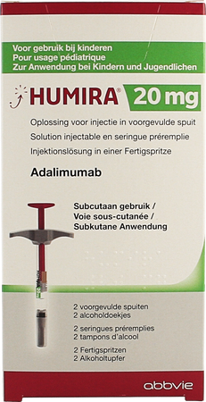 Humira 20mg/0,2ml Pediat. Opl Inj Voorgev.spuit 2 1