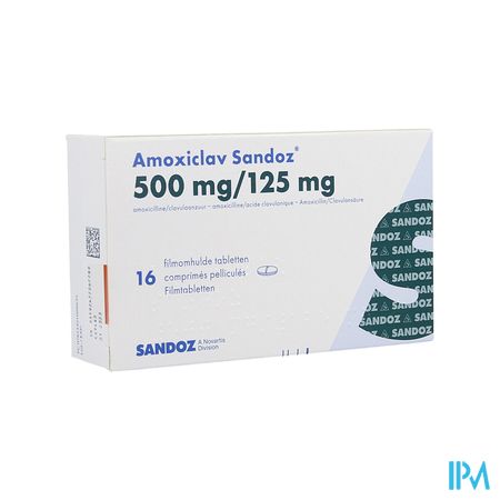 Amoxiclav Sandoz 500/125mg Comp 16