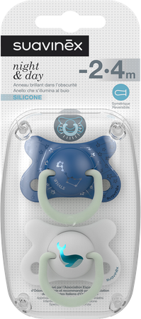 Suavinex Basic Speen Silic.phys.2-4m N&d Whale Bl 1